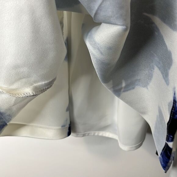 Lulu’s Seeing Chic Skater white and blue abstract floral dress Small - Picture 11 of 13